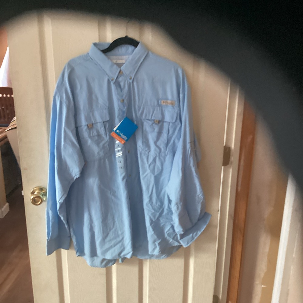 Columbia Men’s PFG Bonehead™ Omni-Shade UPF 50 Long Sleeve Fishing Shirt Blue Xl